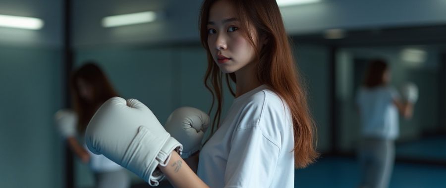 AI生成画像＿ボクシングガール