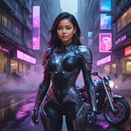 AI画像_サイバーパンクバイカー1