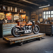 AI画像_ガレージカスタムバイク