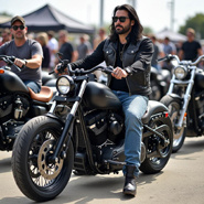 AI画像_クールバイカー